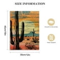 thumbnail image 2 of COMIO  Cactus Wall Decor, Western Wooden Cactus Wall Sign, Abstract Mountain River Landscape Printing Wall Hanging Decor for Bathroom Living Room Dining Room Kitchen, 2 of 5
