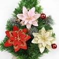 thumbnail image 4 of 5 uds gran brillo Poinsettia flor Artificial de cabezas de flores para boda fiesta decoración de Navidad para el hogar Merry Christmas árbol adornos, 4 of 4