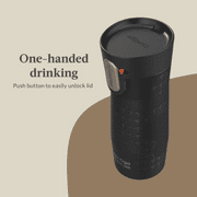 Contigo x Ally Love Autoseal West Loop Vacuum-Insulated Stainless Steel Travel Mug with Easy-Clean Lid, 16 oz, Licorice