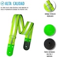 thumbnail image 3 of Correa para guitarra, Strap guitarra acústica, bajo eléctrico, guitarra eléctrica Kidam Neón verde, 3 of 3