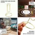 Efavormart 5 Pack | Gold Metal 5" Paperclip Card Holder Stands, Table ...