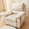 thumbnail image 2 of 3 Pieces Flannel Plush Sofa Armrest Cover Headrest Cover for Recliners Soft Fuzzy Non Slip 2 Arm Rest Covers and 1 Headrest Protector for Recliner Leather Sofa Couch(Beige,1 Seat), 2 of 7