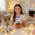 thumbnail image 5 of 8.66 Inch Easter Bunny Plush Soft Flower Pot Planter Decoration Bunny Table Decoration, Spring Holiday Party Centerpiece Tray Ornament Festive Gift for Indoor Outdoor Use, 5 of 12