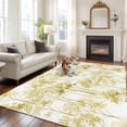 thumbnail image 2 of Watercolor Forest Green Area Rugs 8'x10', Washable Small Throw Rugs for Living Room Patio, Abstract Art Modern Trees Indoor Outdoor Rug Non-Slip Low Pile Carpet Runner Reversible Floor Mats, 2 of 8