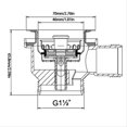thumbnail image 2 of Shengyu ABS Sink Square Drain Stainless Steel Overflow Kit For Kitchen Sink Waste With Overflow, 2 of 6