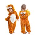 thumbnail image 2 of HAHASHOW Unisex Infant Toddler Animal Flannel Hooded Romper Jumpsuit, Fall Winter Warm Soft One-Piece Onesie, Machine Washable, 0-3T, 2 of 7