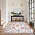 thumbnail image 4 of Jakolive Floral-Patterned Rug on Beige Background, 5x7, Soft, Versatile Carpet Boasting Bold Bloom Motifs, Perfect for Entryways, Dining Spaces, Office Corners, 4 of 7