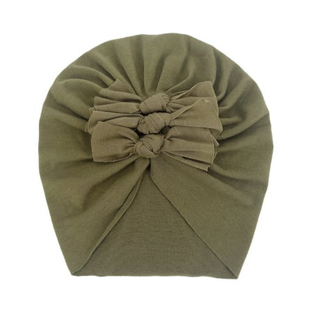 

Cathalem Toddler Swim Hats Boys Toddler Baby Boys Girls Solid Cap Bowknot Elastics Turban Hat Boys Tan Hat Hat Green One Size