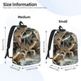 thumbnail image 2 of Xecao Wolf Family Winter Wonderland for Canvas College Laptop Backpack, a Durable Rucksack for Both Men and Women, ideal for travel, school, and daily use Bag-Medium, 2 of 5