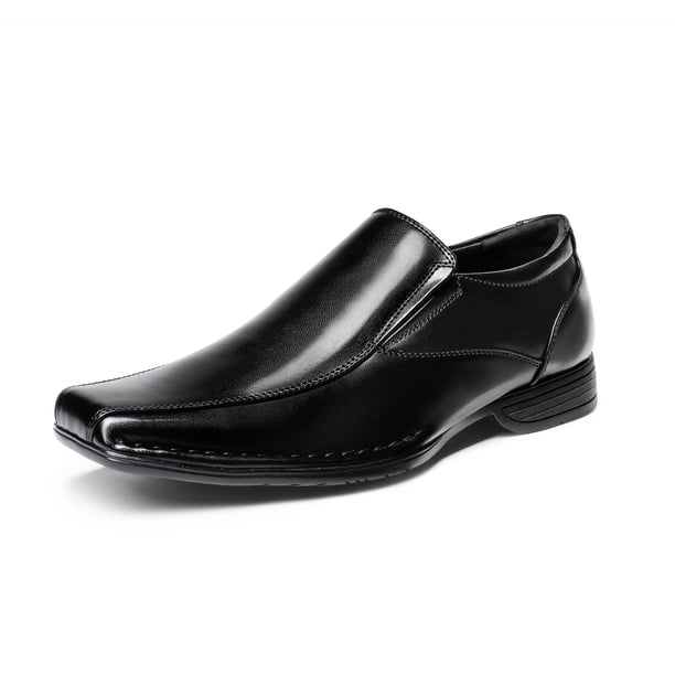 Mocasines Clásicos de Vestir para Hombre Bruno Marc Punta Cuadrada Negro Talla 13