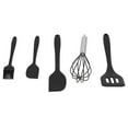 thumbnail image 2 of Juego de 5 espátulas de silicona para repostería casera, utensilios de cocina, decoración de pasteles, color negro, 2 of 14