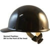 MSA Skull Guard Hard Hat - Fiberglass Cap Style With Swing Suspension - Custom Black Color