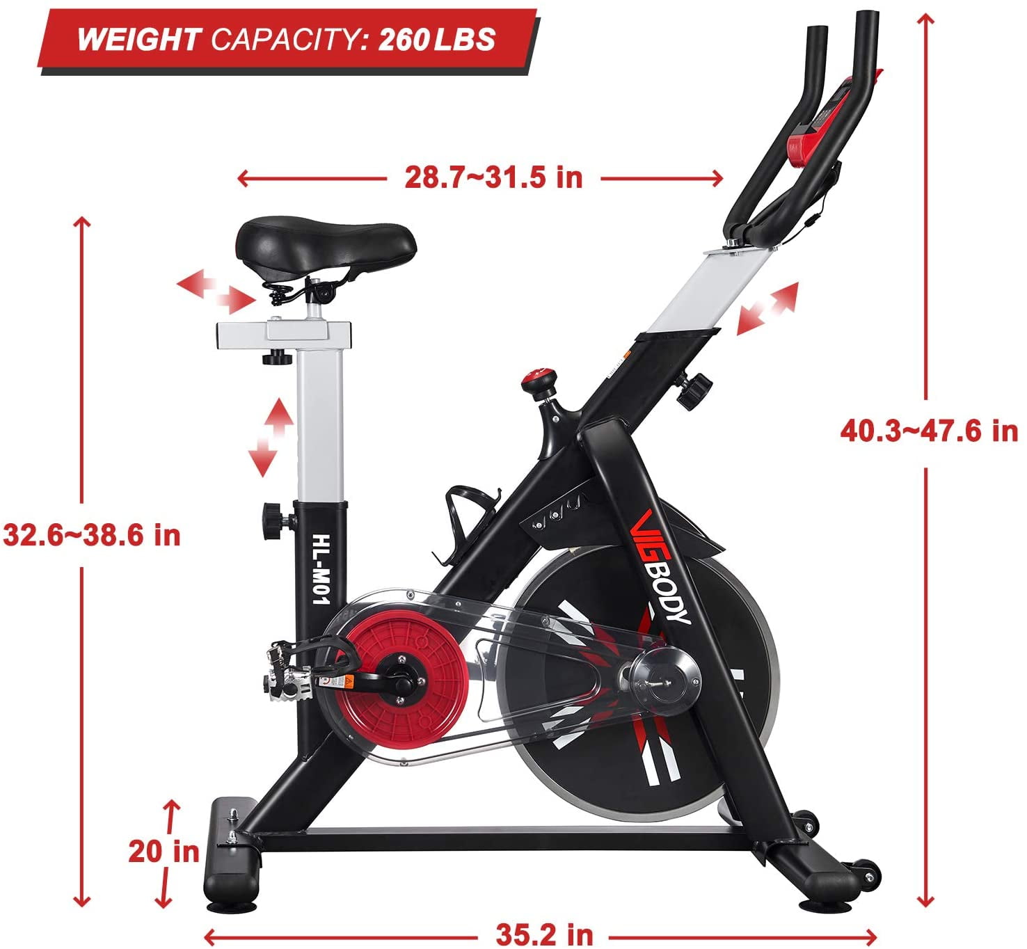 vigbody exercise bike indoor cycling