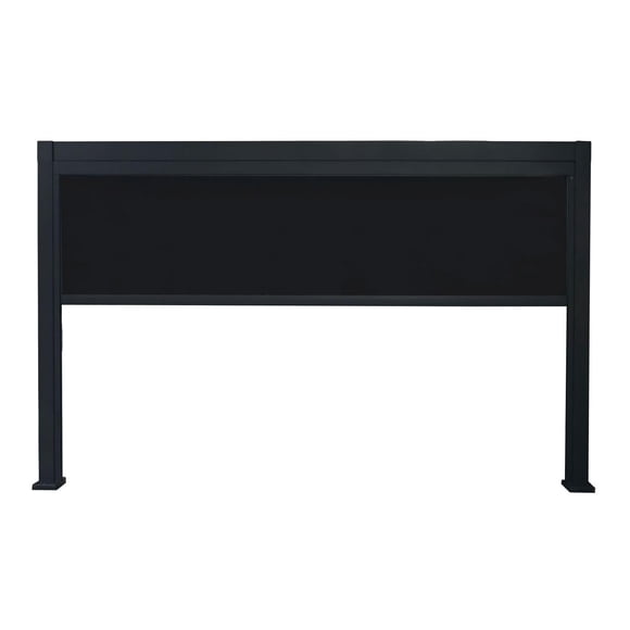 F. Corriveau International Panneau Latéral de Pergola Rétractable de 10 Pieds – Écran en Textilène, Cadre en Aluminium, Noir (Compatible Luméa et Mélia)