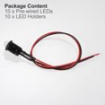 thumbnail image 4 of Unique Bargains 10Set DC 12V 5mm Pre Wired LED with Holder, Ice-Blue Light Round Top Clear Lens, 8mm  Panel Mount, 4 of 5