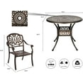 thumbnail image 6 of Haverchair 5 Piece Vintage Outdoor Dining Table Set, Bronze, 6 of 8