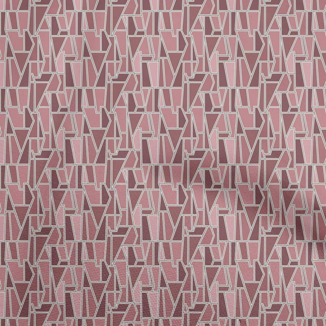 oneOone Rayon Pink Fabric Geometric Dress Material Fabric Print Fabric By The Yard 56 Inch Wide