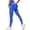 Blue, variant on Duoif Women's Hollowed Out High Waisted Yoga Pants for Running and Fitness Womens Bottoms Black L