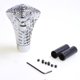 thumbnail image 2 of Pomo de cambio de marchas para coche Palanca de cambios Manual cromada Ojos LED azules Manija de cambio de marchas automática con forma de serpiente Cobra (1 pieza, plata) -z, 2 of 5