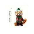 thumbnail image 5 of Dserhfy 10 Pcs Christmas Ornaments Cute Raccoon Wooden Hanging Ornaments Animal Themed Christmas Tree Decoration for Holiday Party Decor, 5 of 7