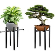 Planteko Plant Stand in Mid Century Design - Adjustable Metal Design, Stylish and No Wobble - Fits Pots Sizes 8 - 12 Inches