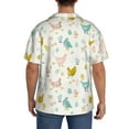 thumbnail image 5 of Vsdgher Chicken Print Men's Wrinkle Free Untucked Cuban Shirt Business Casual Button Down Shirts Short Sleeve Shirt, 5 of 7