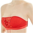 thumbnail image 5 of GaThRRgYP Bras for Women GaThRRgYP Women's One-Piece Bra Everyday Underwear Strapless Lace Drawstring Bandeau, 5 of 9