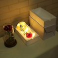 thumbnail image 4 of Florero de rosas, lámpara de mesa de belleza, rosa roja con luz Led, cúpula de cristal, regalo del Día de San Valentín, 4 of 4