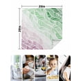 thumbnail image 4 of Ombre Green Pink Cloth Napkins Set of 8 Reusable Dinner Napkins, Summer Coastal Ocean Sea Beach Wave Cocktail Napkin Washable Table Napkins for Wedding/Holiday Party/Baby Shower 20"x20", 4 of 7