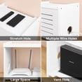 thumbnail image 5 of White Router Shelf Projector Shelf Projector Stand Router Storage Box Modem Cable Router Cover Organized Power Strip Cable Management Hider Rack by Solid Wood Need Assembly, 5 of 6