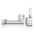 thumbnail image 3 of FOA Misti 6pc White Wood Bedroom Set-Queen+2 Nightstands+Chest+Dresser+Mirror, 3 of 15