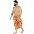 thumbnail image 4 of HAPPY BAY Men's Standard Swimsuits Sarong Pareo Beach Wrap One Size Currant, Turtle Summer Vacation Party, 4 of 5