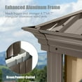 thumbnail image 4 of Domi Outdoor Living Pavillon à Toit Rigide 14 Pieds X 24 Pieds, Auvent à Cadre en Aluminium avec Double Toit en Acier Galvanisé, Pavillon Extérieur Permanent en Métal avec Rideaux et Moustiquaire pour Patio, Cour Arrière et Pelouse, Brun, 4 of 8