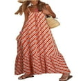 thumbnail image 1 of POINTERTECK Robe Maxi à Étages Sans Manches Boho à Fleurs pour Femmes, Décontractée, Superposée, Ample, Vacances, Plage, Bohème, Longues Robes, 1 of 7