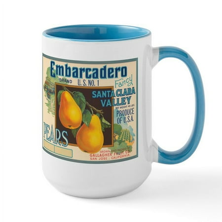 

CafePress - Embarcadero Pears Large Mug - 15 oz Ceramic Large Mug