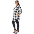 thumbnail image 3 of White Mark Women's Plus Size Light Weight Plaid Print Tunic with Pockets, 3 of 6