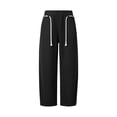 thumbnail image 7 of Gytharion Women's High Waist Wide Leg Joggers Solid Color Drawstring Loose Sweatpants with Pockets Casual Track Pants, 7 of 7
