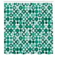 thumbnail image 2 of Ambesonne Mid Century Shower Curtain, Retro Round Mosaic Art, 69"Wx70"L, Jade Green, 2 of 4