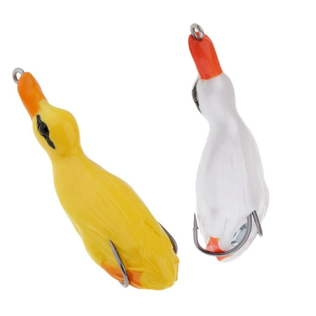 Señuelos suaves de pesca de del diseño del 2pcs, señuelos artificiales flotantes Swimbait Baoblaze Señuelos de pesca suaves Cebo