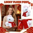 thumbnail image 6 of Stuffed Animals Plush Toys Soft White Lamb with Red Scarf Cute Animal Plushie for Kids Toddlers Birthday Gift Decorative Pillow Toy 20cm D, 6 of 6