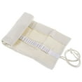 thumbnail image 4 of Uxcell Handmade 24 Slots Roll Up Pencil Case, Canvas Pencil Wrap Pouch Pen Holder Organizer White, 4 of 6