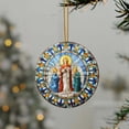 thumbnail image 1 of Pendentif Acrylique de Noël Concave Texturé Rond Décoration, 1 of 4