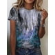 thumbnail image 1 of Camiseta de manga corta con cuello redondo para mujer, Camiseta con estampado abstracto 3D Vintage, Tops informales holgados para mujer 2022, 1 of 5
