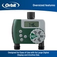 thumbnail image 2 of Timer para grifo con manguera Orbit 58910, digital, 2 salidas, 2 of 6