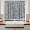 thumbnail image 2 of Ambesonne Grey Design Kitchen Curtains, Grunge Stones Pattern, 55"x45", Warm Taupe and Purpleblue, 2 of 3