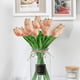 thumbnail image 3 of 8 piezas de pegamento suave, tulipán individual, flor artificial, flor falsa, modelo de casa, decoración de tulipán, 3 of 5