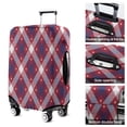 thumbnail image 5 of Red and Blue Star Argyle Pattern Luggage Cover Fashion Suitcase Cover Baggage Covers Fit 25-28 Inch Luggage (Go Travel), 5 of 5