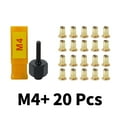 thumbnail image 1 of Hand Rivet Nut Tool Head Nuts Manual Riveter Rivnut Tool with steel nuts for M3 M4 M5 M6 M8 M10 M4 20 PCS Steel, 1 of 6