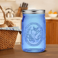 thumbnail image 6 of Blue Wide Mouth Mason Jars 32 oz,6 Pack Colored Quart Glass Canning Jars with Ai, 6 of 6