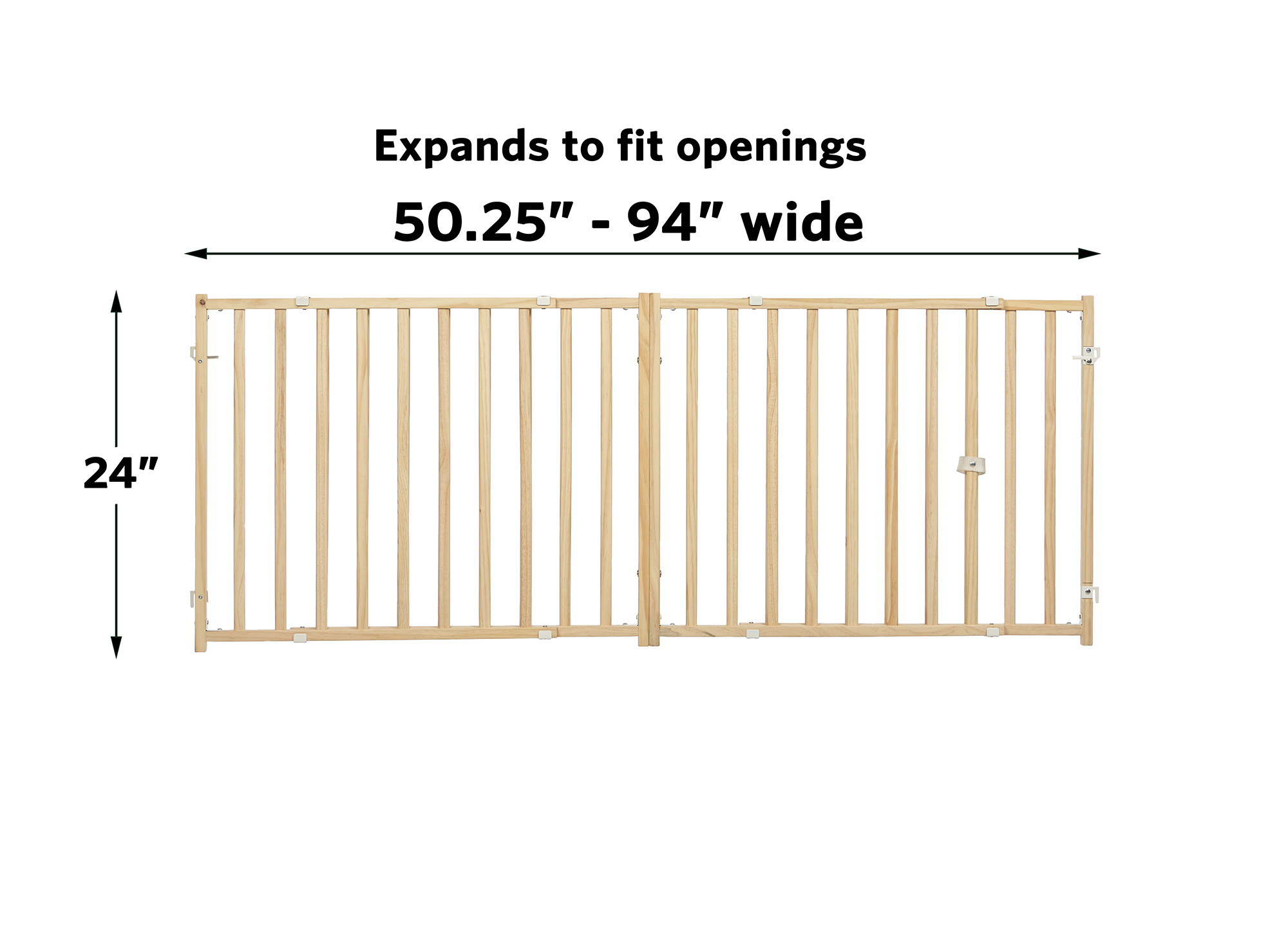 MidWest Homes For Pets Extra-Wide Wooden Gate, Brown photo 6